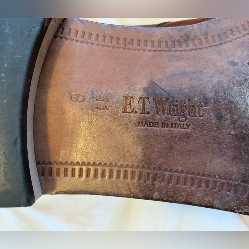E.T. Wright Mens Italian Brown Leather Shoe size 11 B - Picture 4 of 4